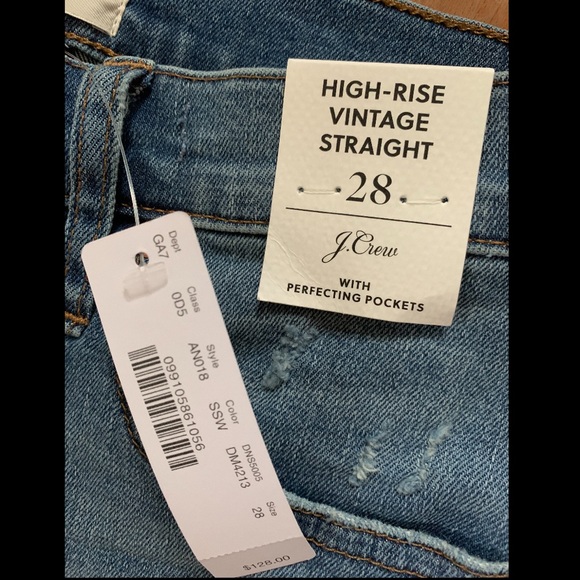 J. Crew High Rise Vintage Straight Jeans - Picture 3 of 4
